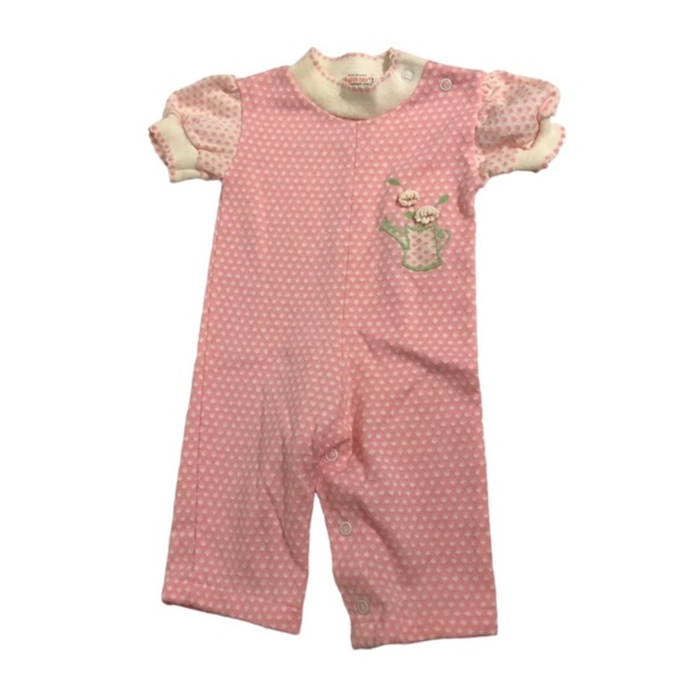 Vintag baby girl Health Tex one piece cotton outfit. Sz 6 months